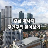 강남 마사지 구인구직 알아보기